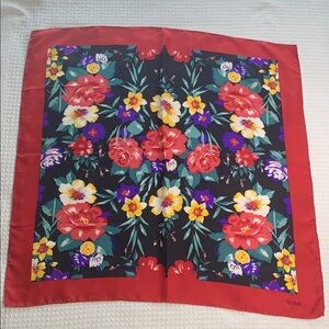 Vintage Bill Blass silk floral print scarf